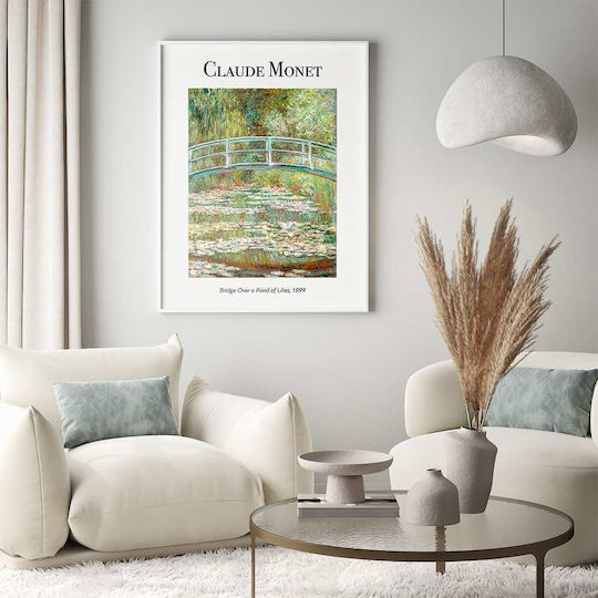 Poster Claude Monet Bridge Over A Pond Lilies Art103 40cm X 50cm Λευκή Ξύλινη Κορνίζα-56049pd156699f55310
