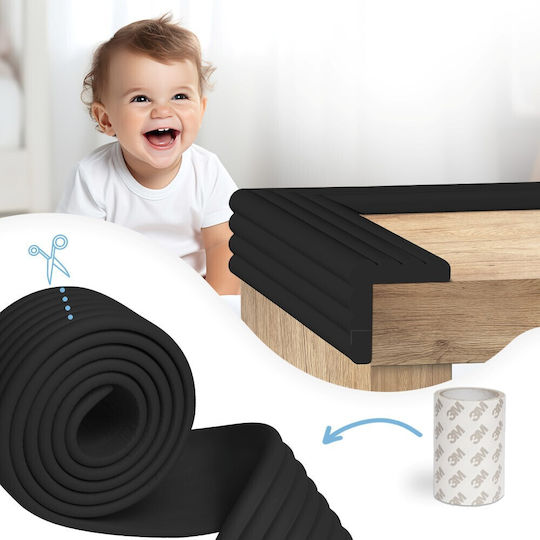 Sipo Ecke Schutz mit Aufkleber aus Schaumstoff Material in Schwarz Farbe 30x7.5cm
