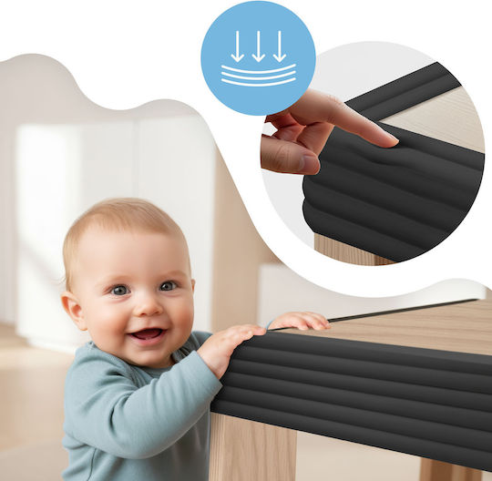 Sipo Ecke Schutz mit Aufkleber aus Schaumstoff Material in Schwarz Farbe 30x7.5cm
