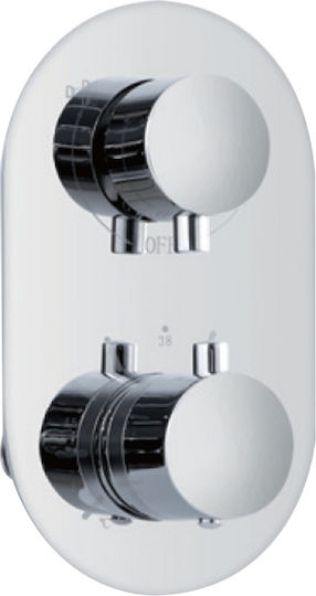 Vinci V751010 Set Mixer & Shower Head Built-in for Shower 2 Exits Silver