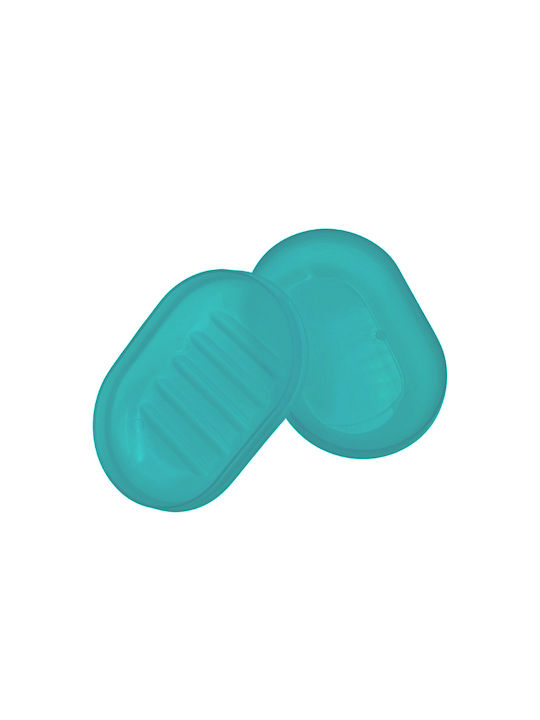 Svim Oval Plastic Blue Travel Soap Dish