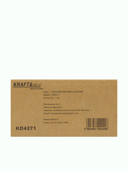Kraft & Dele Ceainic cu Filtru din Fontă Negru