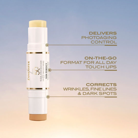 Lancaster Sun Perfect Youth Protection Clear & Tinted Duo Αντηλιακό Stick Προσώπου & Χειλιών SPF50 με Χρώμα 12gr