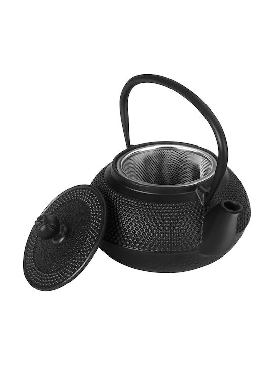 Kraft & Dele Ceainic cu Filtru din Fontă Negru