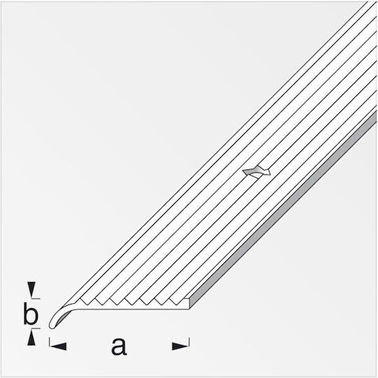 Alfer Aluminium Профил Алуминий за мокети 100x2.5x0.6см.