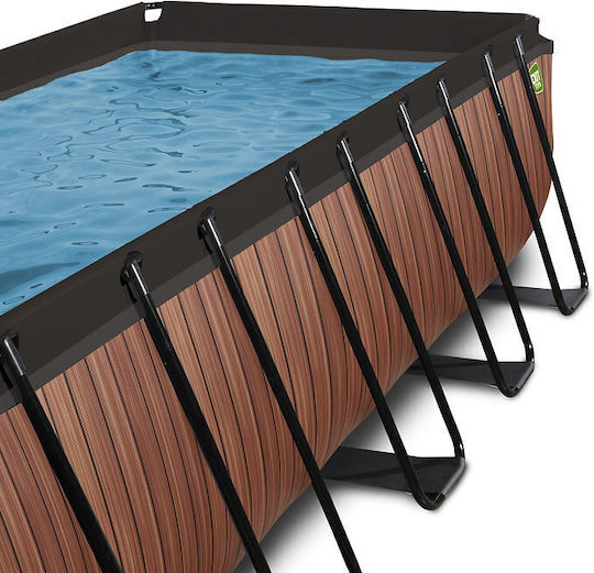 Exit Toys Πισίνα PVC με Μεταλλικό Σκελετό 540x122x122εκ. Καφέ