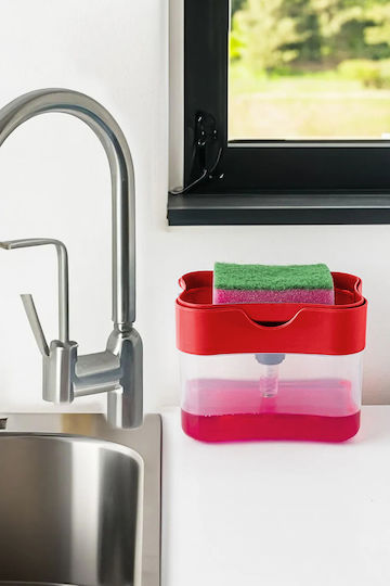 SteweHome Sponge Holder from Plastic Red 14x9.5cm