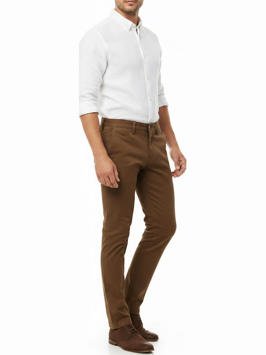 Pantaloni Chino cu Croială Regular Tabac