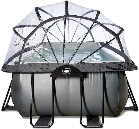 Exit Toys Schwimmbecken PVC mit Metallic-Rahmen 540x250x100cm Schwarze 30575320