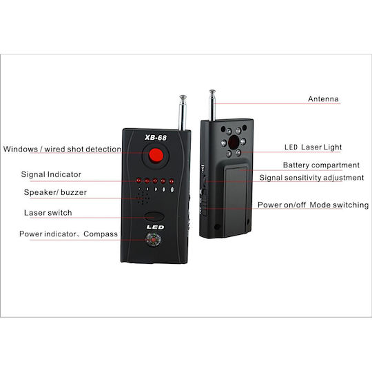 Детектор на камери, насекоми и GPS Tracker XB-68 HOD-XB-68-OEM