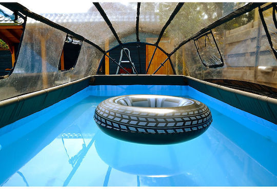 Exit Toys PVC Swimming Pool with Metallic Frame 400x200x100cm Black
