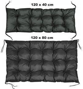 AIO Factory Für Sitzbank-Kissen Garten Schwarz 120x120cm AIO Factory Für Sitzbank-Kissen Garten Schwarz 120x120cm