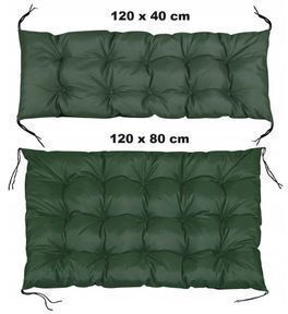 AIO Factory Wasserdichtes Sitzbank-Kissen mit Rückenlehne Grün 120x120cm AIO Factory Wasserdichtes Sitzbank-Kissen mit Rückenlehne Grün 120x120cm