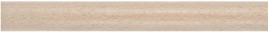 Wooden Single Curtain Pole Ø28mm 150cm Beige Wooden Single Curtain Pole Ø28mm 150cm Beige