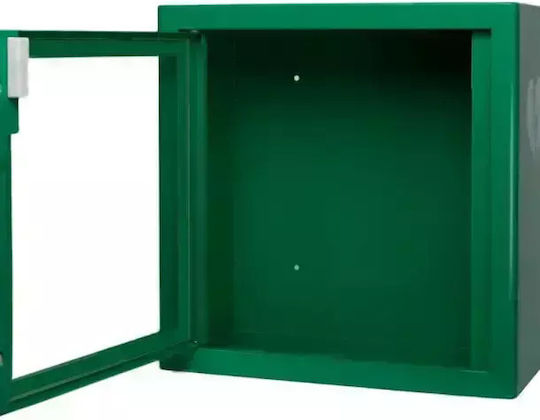 Wall-Mounted Metal Defibrillator Storage Cabinet Arky Green