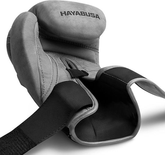 Hayabusa Γάντια Πυγμαχίας Δερμάτινα για Αγώνα Γκρι