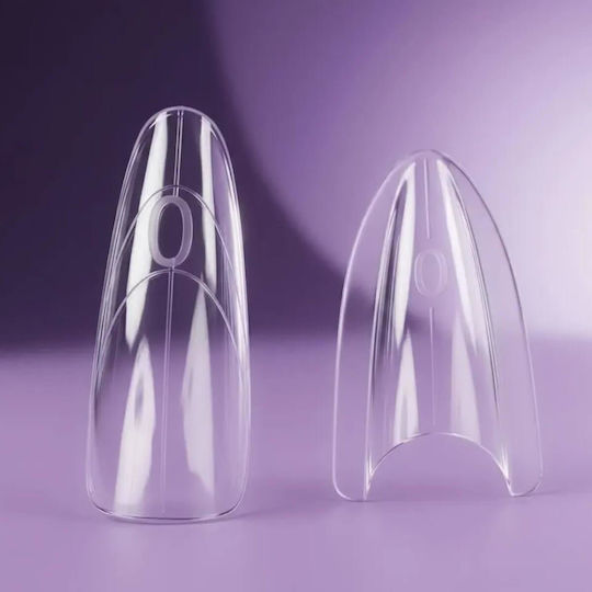 Sandwich Nail Dual Forms Διάφανο Αμυγδαλωτό Σχήμα 240τμχ