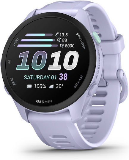 Garmin Forerunner 70 43mm Waterproof Smartwatch with Heart Rate Monitor (Cool Lavender)