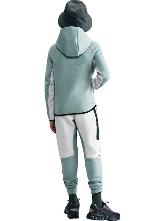 Fleece Lined Kids Sweatshirt Cardigan With Hood And Pockets White Tech Fleece Fz