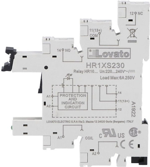 Lovato Electric Επαφή Διακόπτη Ηλεκτρολογικού Πίνακα HR1XS230
