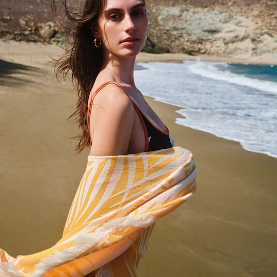 Sun of a Beach Πετσέτα Θαλάσσης Βαμβακερή Πορτοκαλί