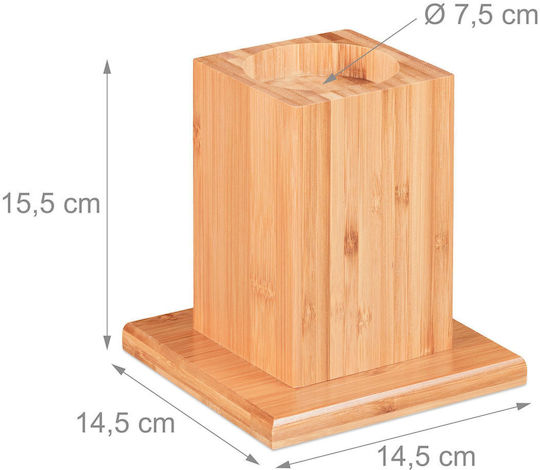 Relaxdays Picior de Mobilier din Lemn 4 Buc 15.5x14.5x14.5cm Bej