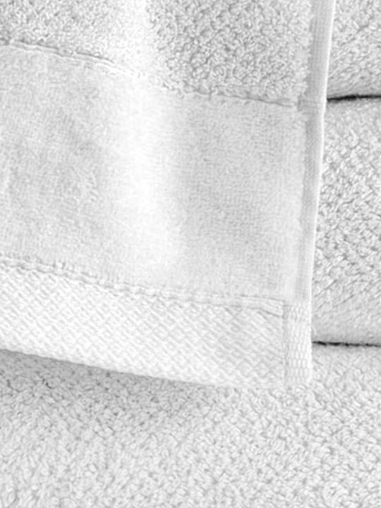 Detexpol 70x140cm Weiß Badetuch Βάρους 550gr/m²