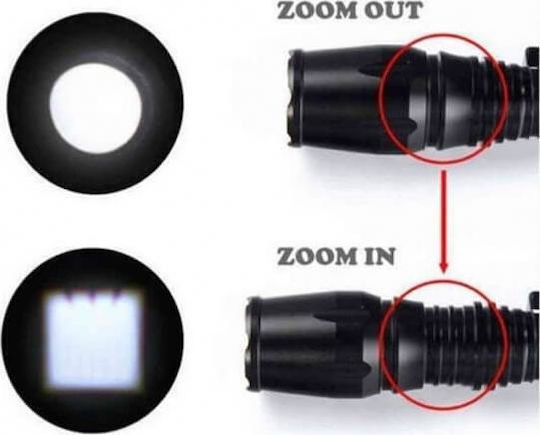 Bailong Rechargeable LED Flashlight with Maximum Brightness 1000lm