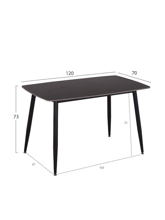 Esszimmermöbel-Set Oded Mit 4 Stücken 120x70cm