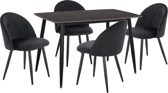 Esszimmermöbel-Set Oded Mit 4 Stücken 120x70cm