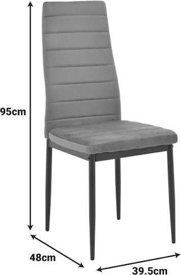 Parker Dining Room Set with 4 Chairs 120x75cm