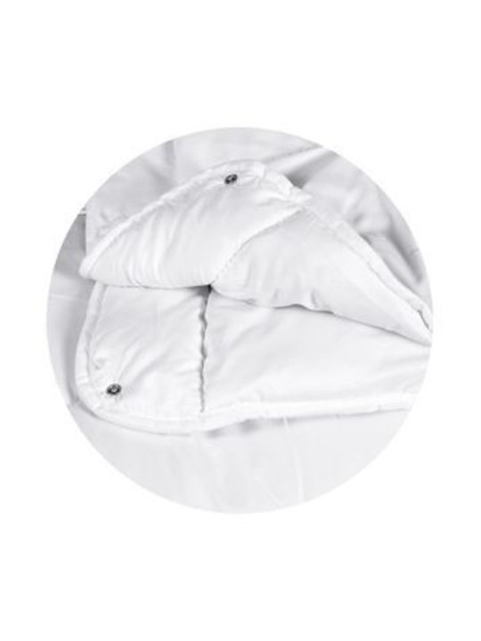AIO Factory Πάπλωμα Μονό με Γέμιση Microfiber 160x200εκ. Λευκό