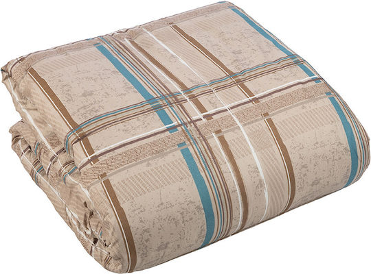 Единично 150x210 см Бежово