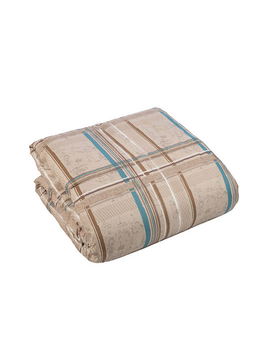 Двойно Завивка с Пълнеж Микрофибър 200x210см Бежов 150 GSM