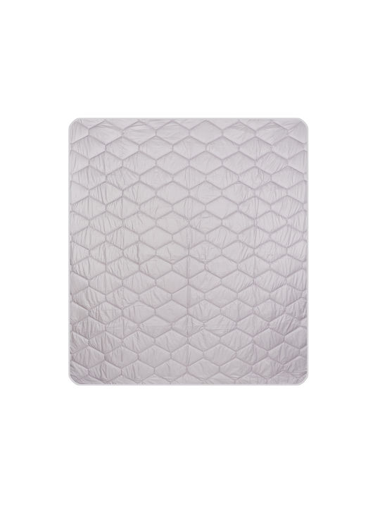 Двойно Завивка с Пълнеж Микрофибър 200x210см Сиво 300 GSM