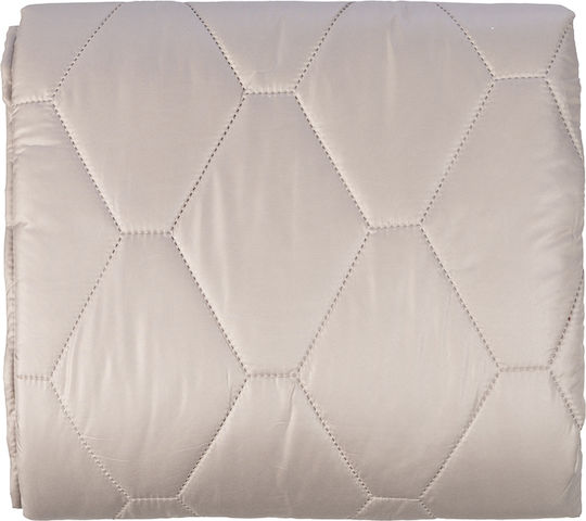 Πάπλωμα Μονό με Γέμιση Microfiber 150x210εκ. Gray Taupe 300 GSM