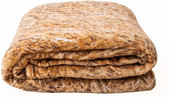 Cotton Market Fleece Blanket Super Double 220x240cm Straw Blade