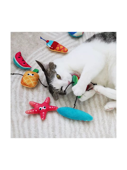 Плюшени Котешки Играчки Surf's Up Комплект Сърф Дъска И Диня Въженца