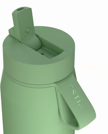 Estia Pulse Save The Aegean Рециклируема Бутилка Термос Неръждаема Стомана Без BPA 500ml Pine