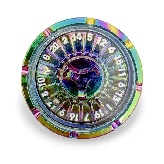 Suegao 3d Metal Roulette D20 Dice Tabletop Rpg Rainbow White