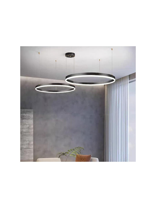 Jiju Lumini Suspendate Negru LED