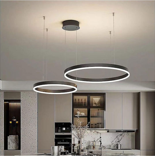 Jiju Lumini Suspendate Negru LED