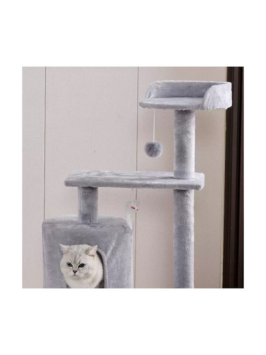 Pet's Choice Kratzbaum Katzenbaum Grau 4 Ebenen 90x50x30cm