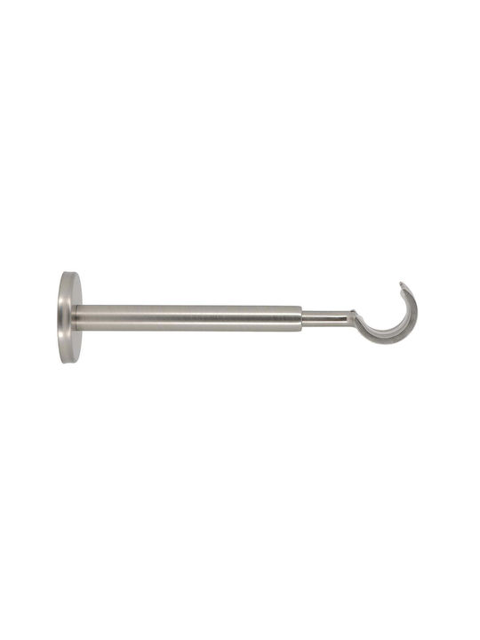 Curtain Rail Base Wall Metallic Silver
