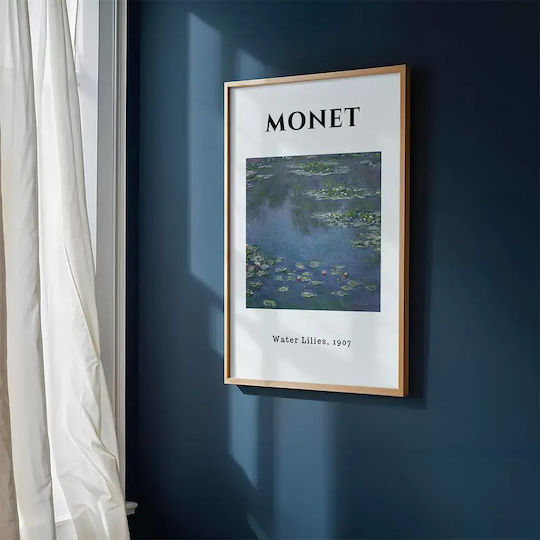 Poster Monet Waterlillies Art013 40cm X 50cm Μαύρη Ξύλινη Κορνίζα-55259pd156878f55321