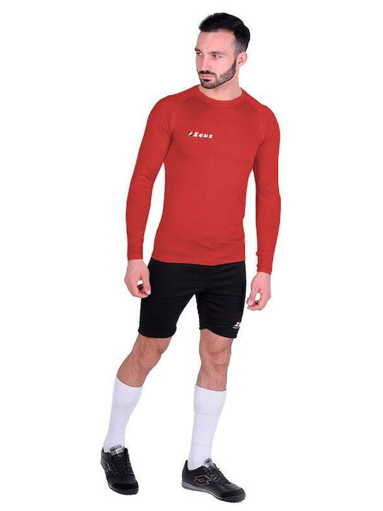 Zeus Maglia Fisiko Мъжка Термоизолационна Риза с Дълъг Ръкав Compression Червена