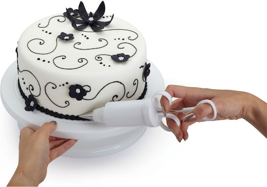 Kitchen Craft Stand de tort rotativ din plastic 28x28cm Kitchen Craft Stand de tort rotativ din plastic 28x28cm