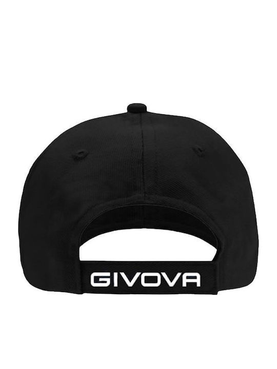 Givova Sponsor Cotton Baseball Cap Black Adjustable Velcro Unisex
