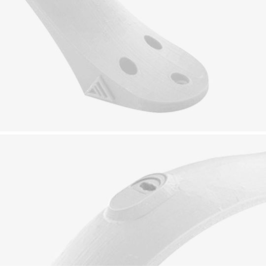 Avizar Kurze Hinterradkotflügel Xiaomi M365 Pro Weiß
