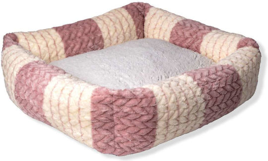 Pink Plush Cat Bed 60x55cm